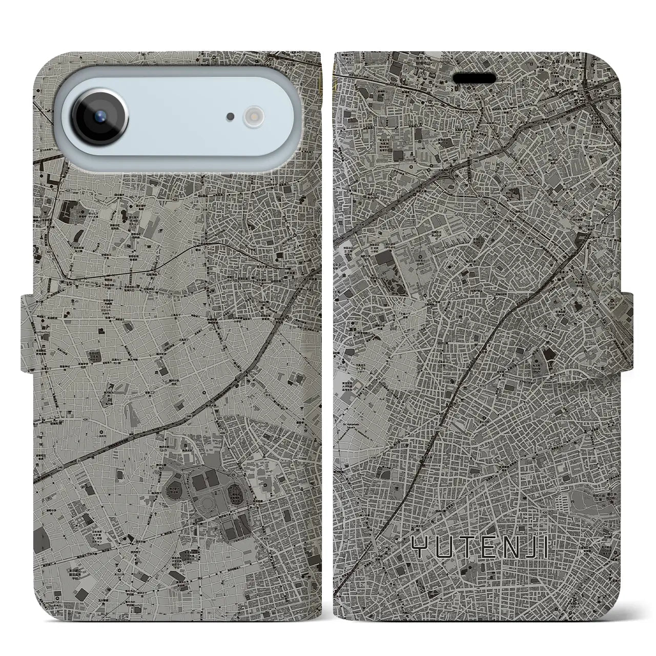 【祐天寺(東京都)】地図柄iPhoneケース(手帳タイプ)
