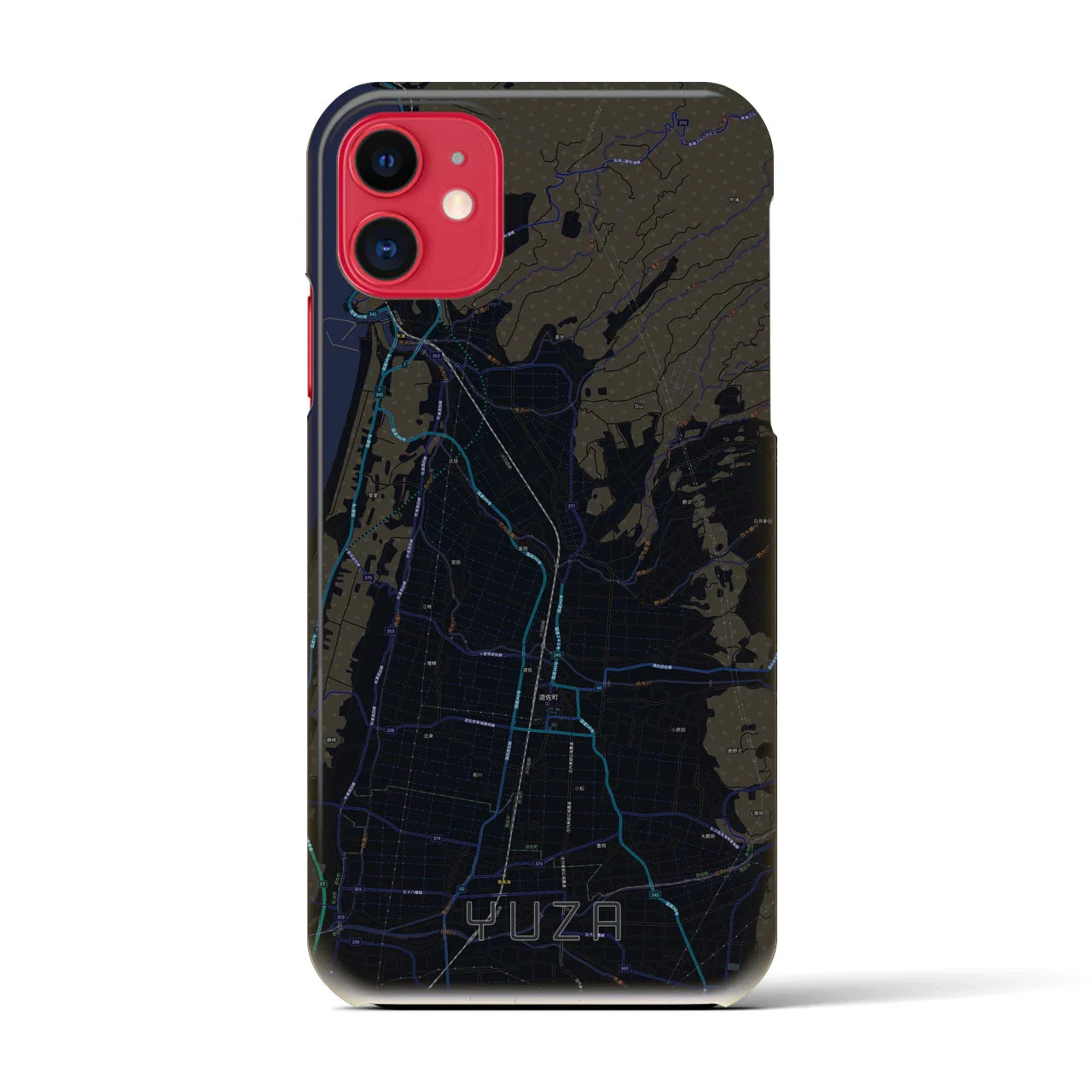 【遊佐(山形県)】地図柄iPhoneケース(バックカバータイプ)