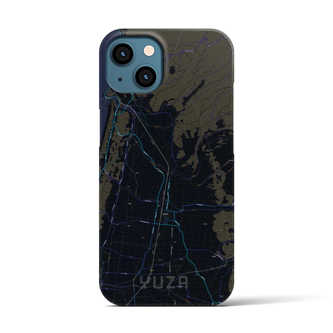 【遊佐(山形県)】地図柄iPhoneケース(バックカバータイプ)
