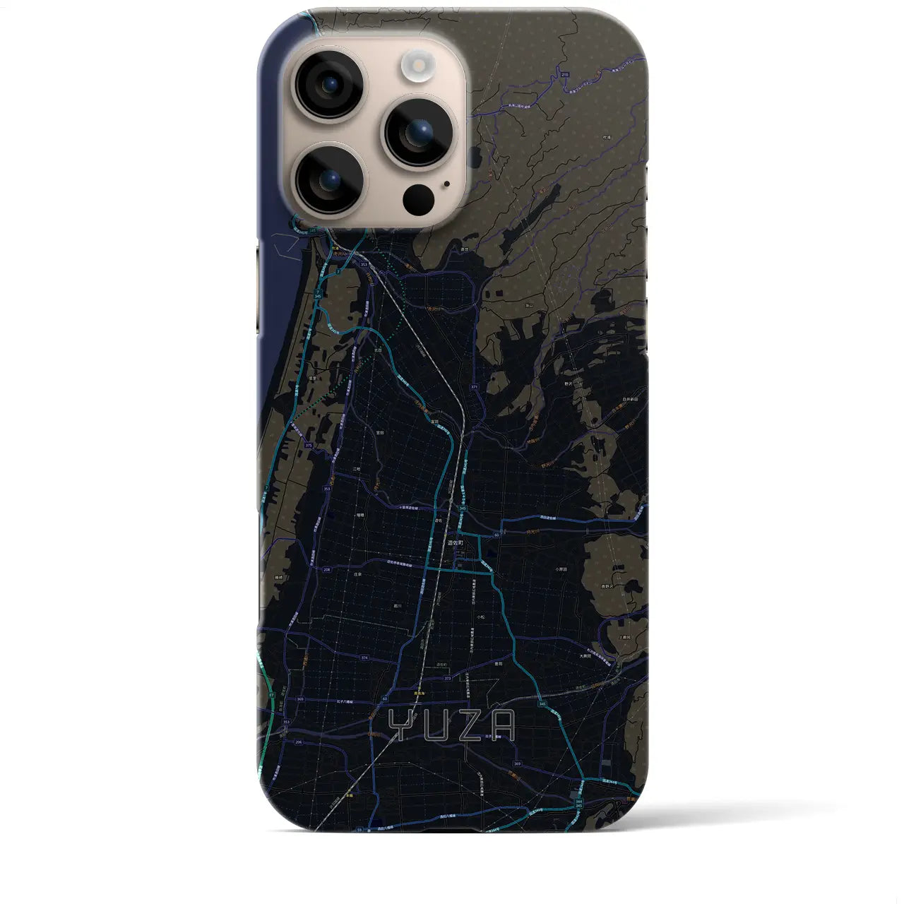 【遊佐(山形県)】地図柄iPhoneケース(バックカバータイプ)