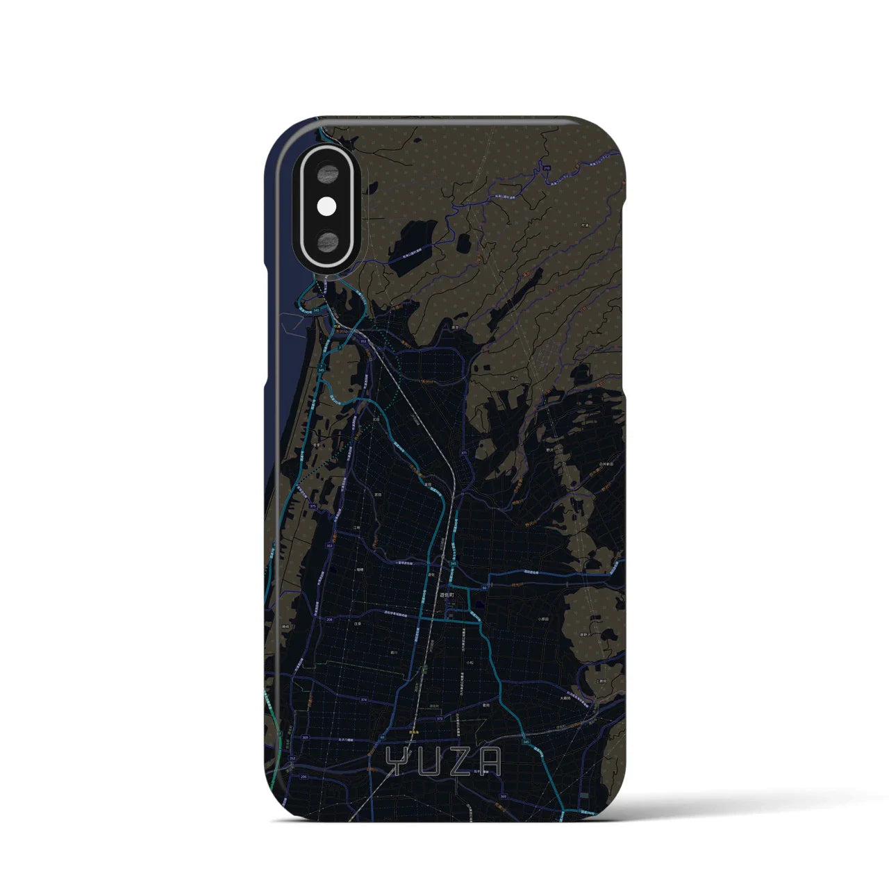 【遊佐(山形県)】地図柄iPhoneケース(バックカバータイプ)