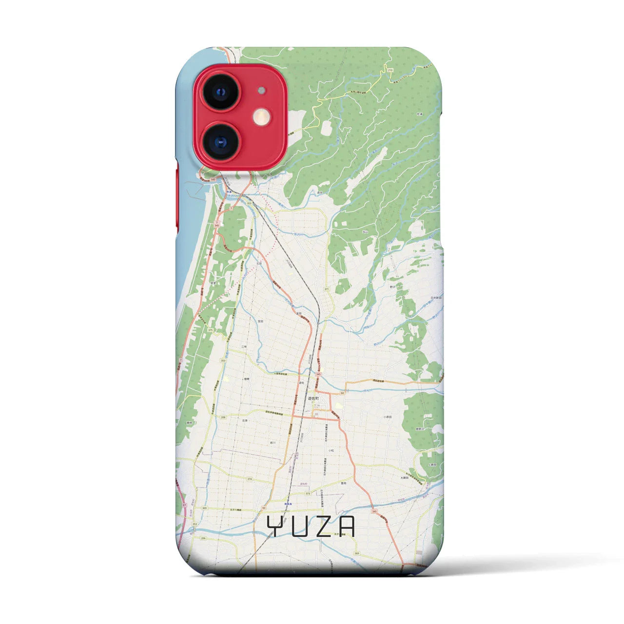 【遊佐(山形県)】地図柄iPhoneケース(バックカバータイプ)