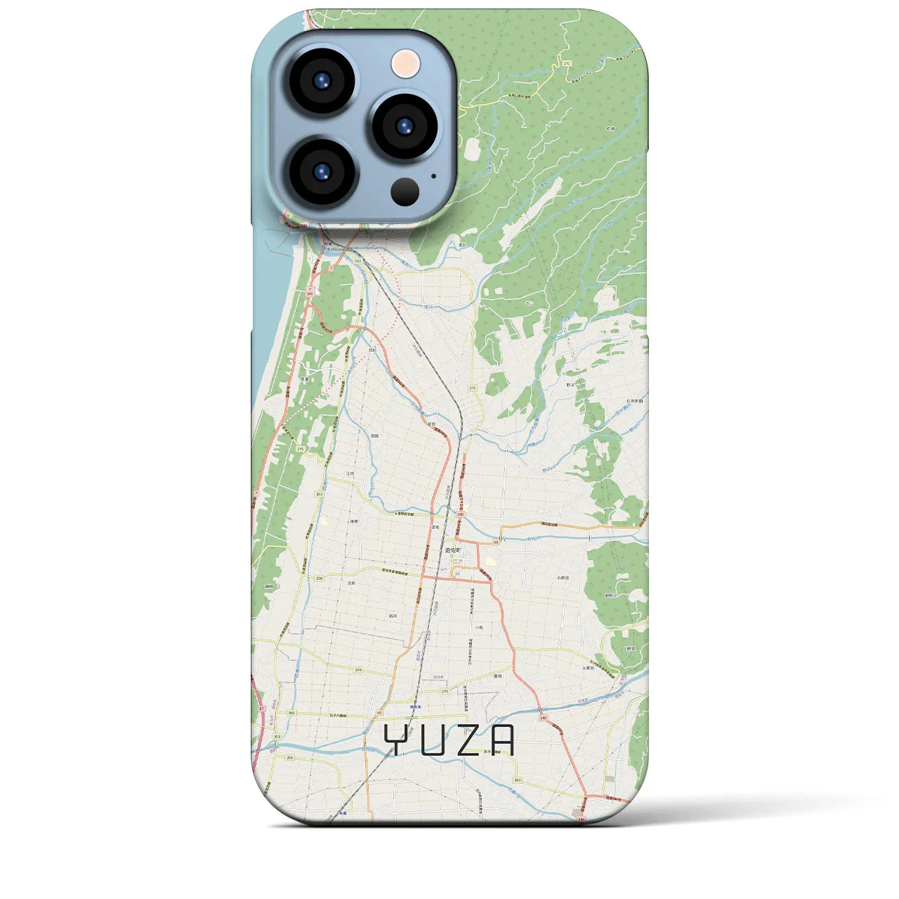 【遊佐(山形県)】地図柄iPhoneケース(バックカバータイプ)