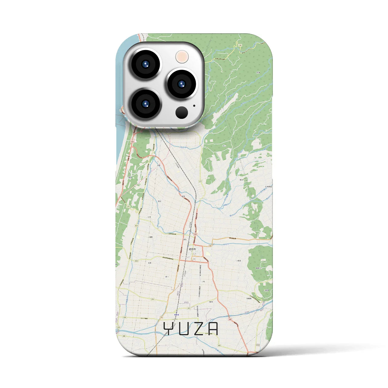 【遊佐(山形県)】地図柄iPhoneケース(バックカバータイプ)