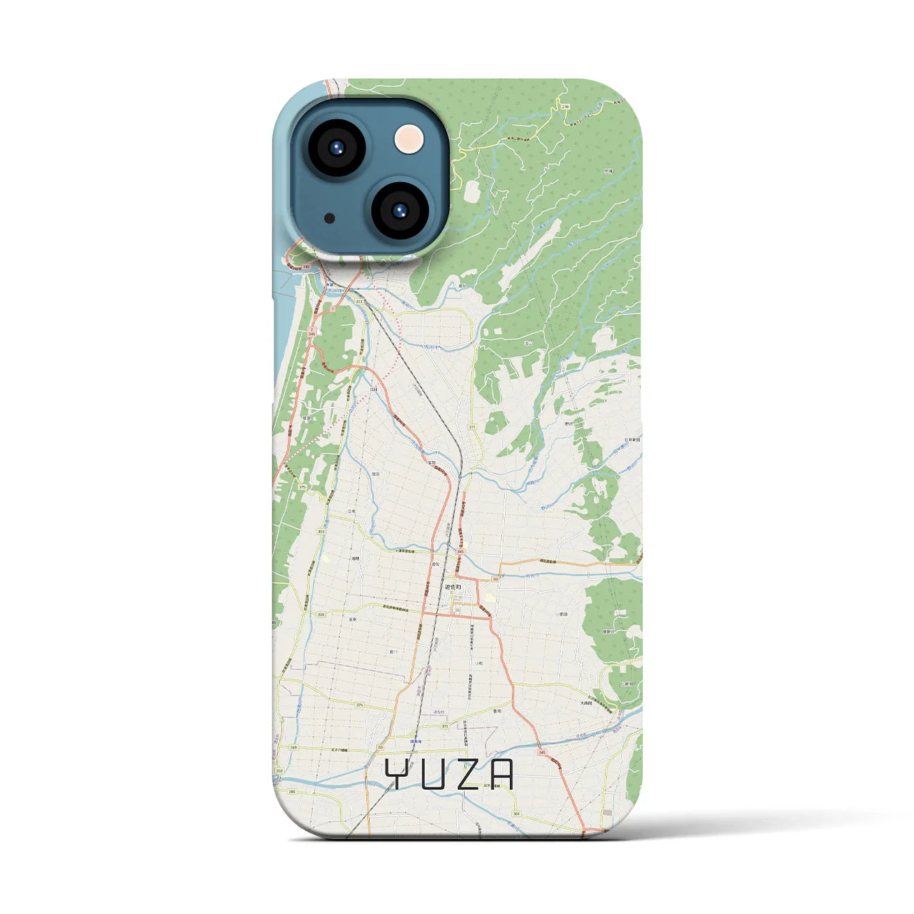 【遊佐(山形県)】地図柄iPhoneケース(バックカバータイプ)