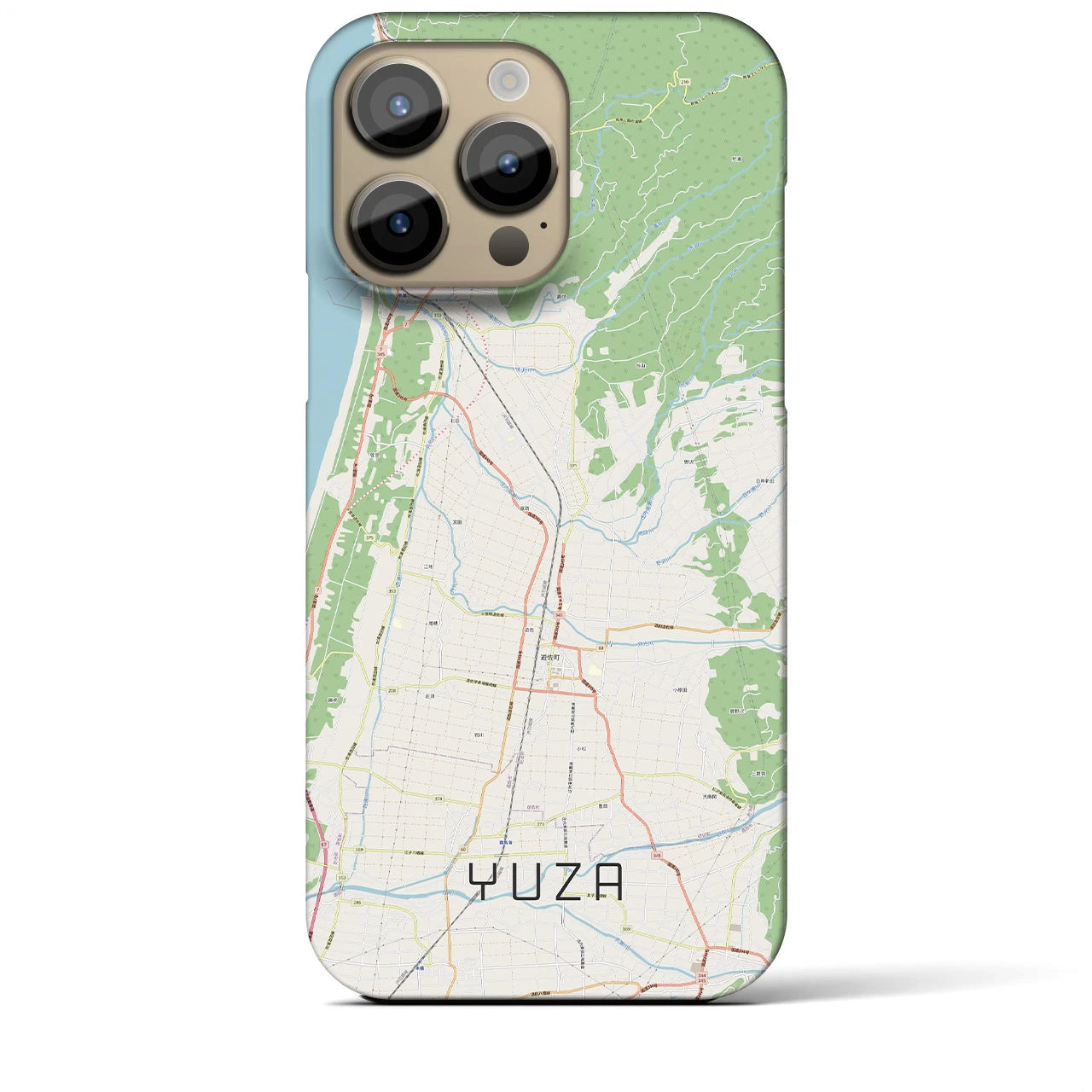 【遊佐(山形県)】地図柄iPhoneケース(バックカバータイプ)