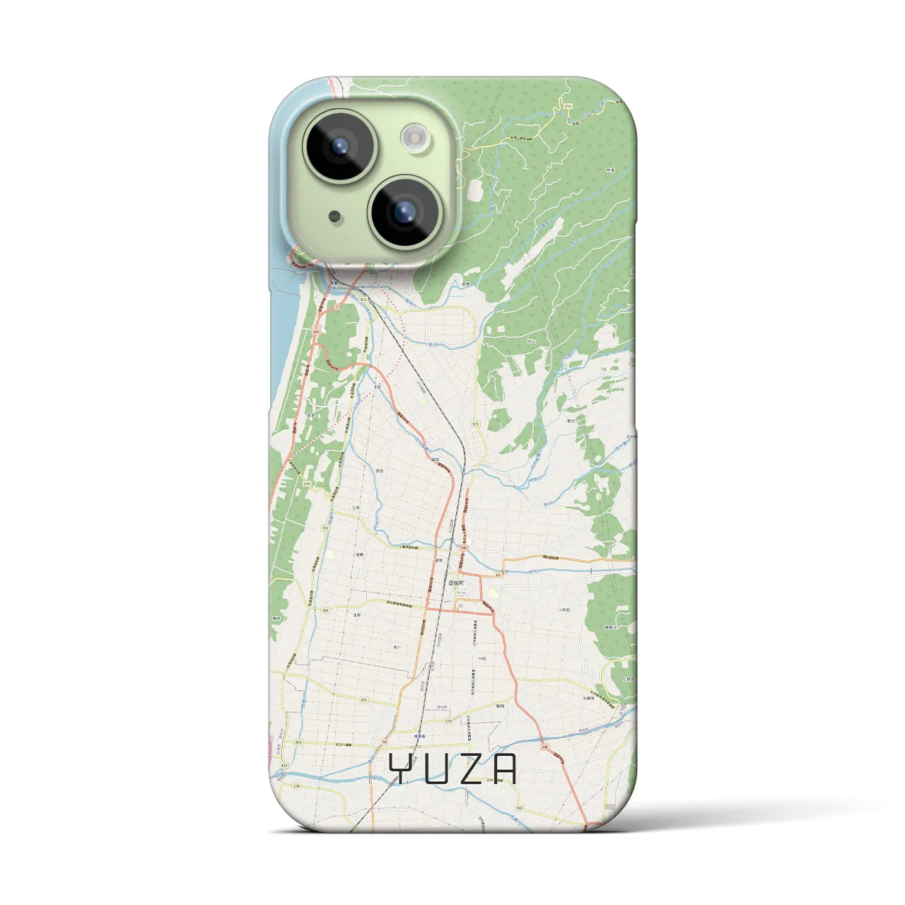 【遊佐(山形県)】地図柄iPhoneケース(バックカバータイプ)