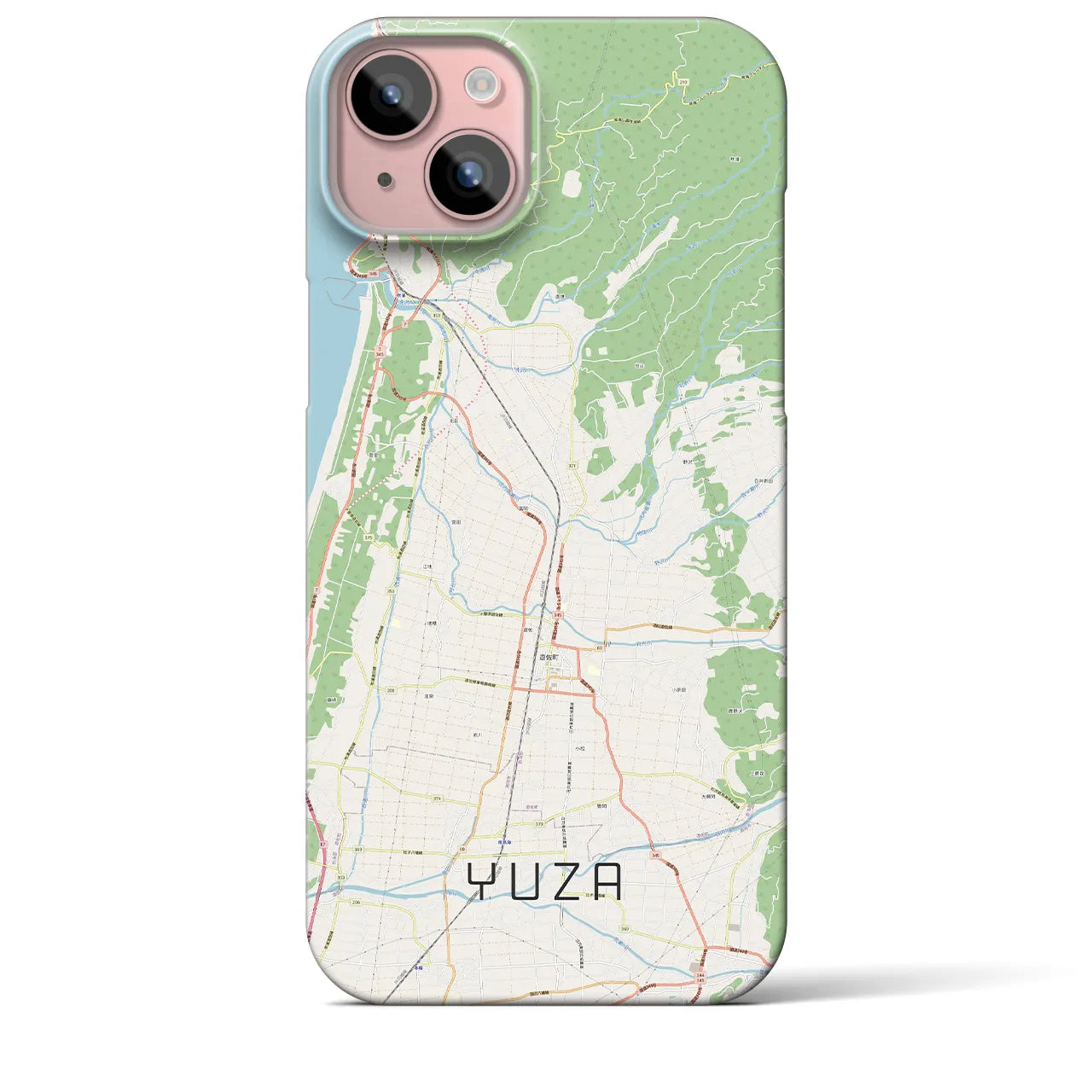 【遊佐(山形県)】地図柄iPhoneケース(バックカバータイプ)