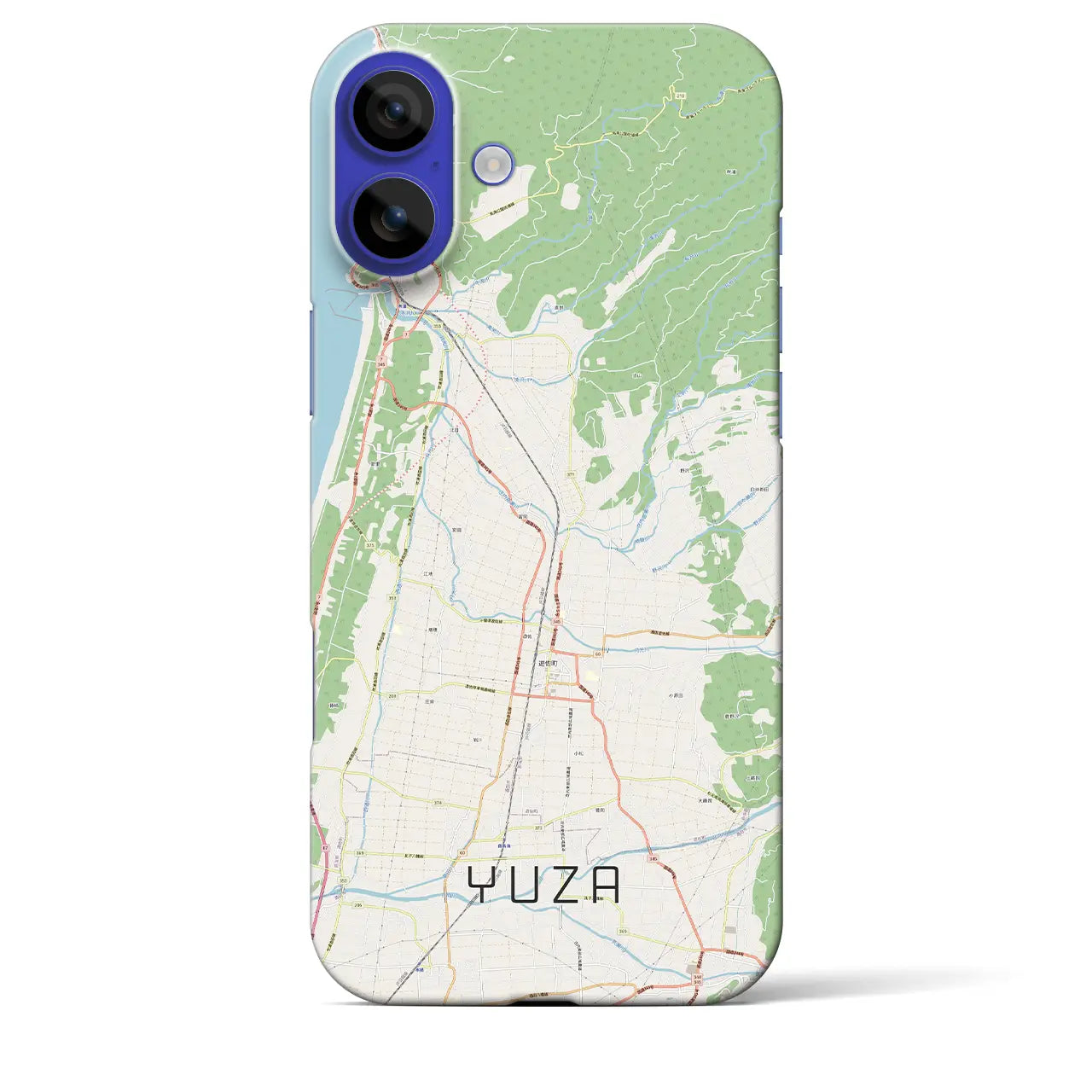 【遊佐(山形県)】地図柄iPhoneケース(バックカバータイプ)