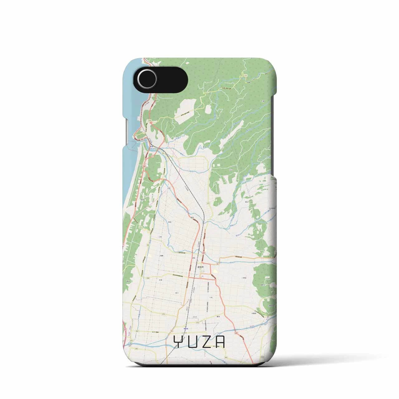 【遊佐(山形県)】地図柄iPhoneケース(バックカバータイプ)