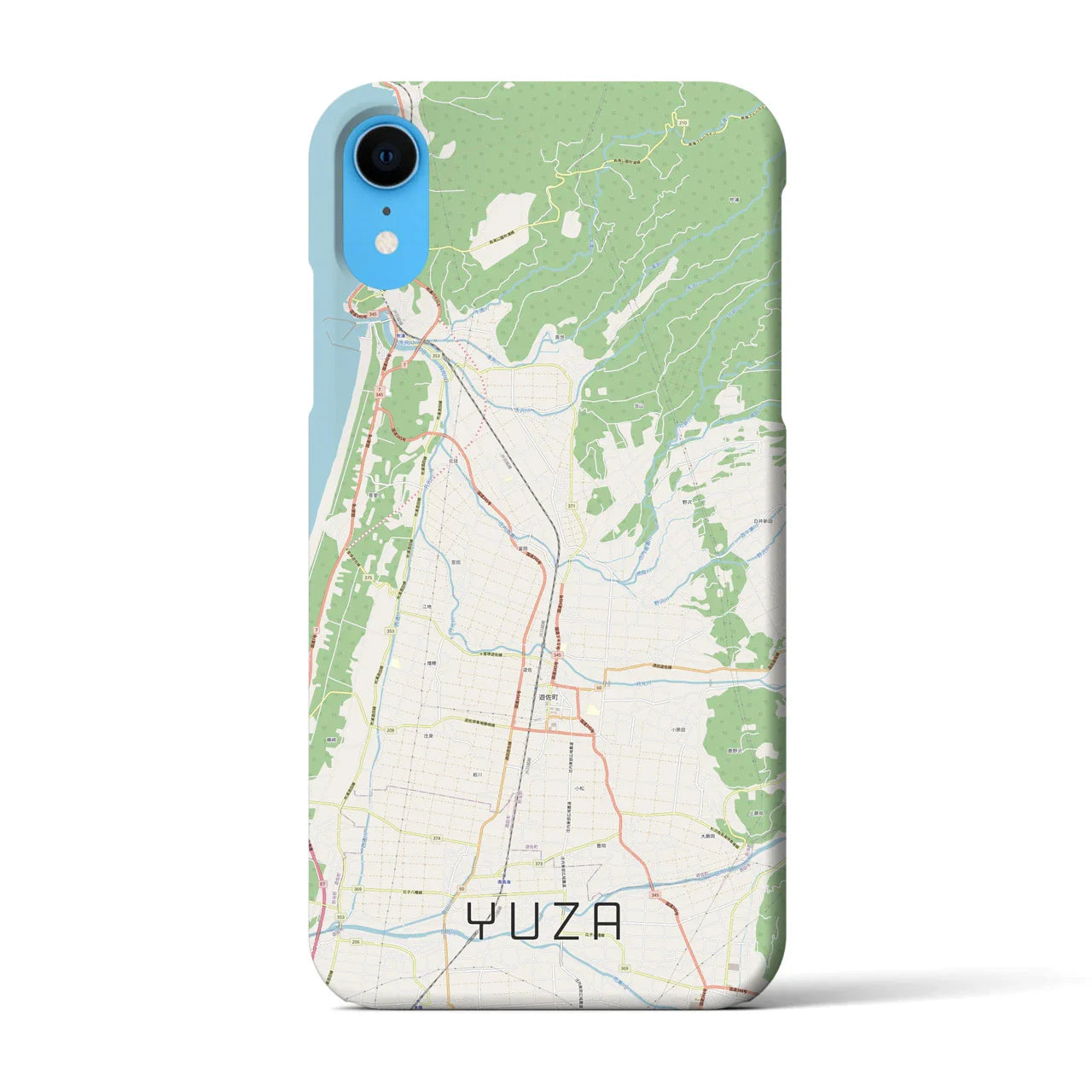 【遊佐(山形県)】地図柄iPhoneケース(バックカバータイプ)
