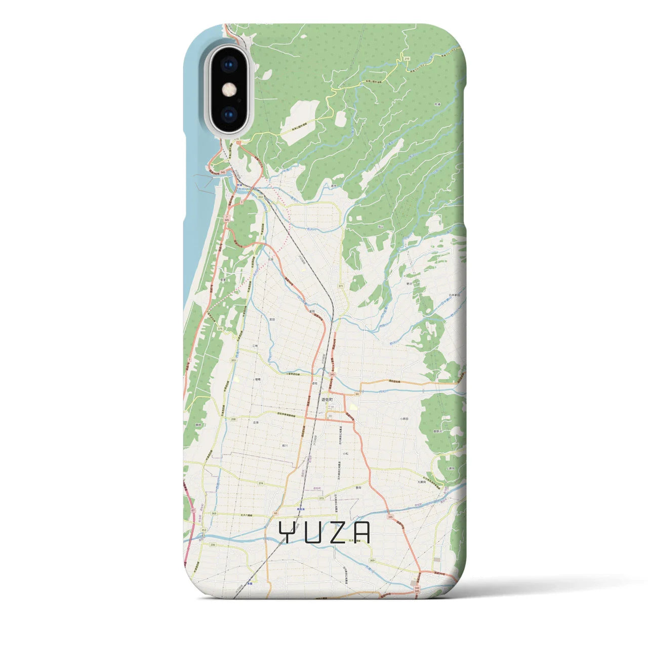 【遊佐(山形県)】地図柄iPhoneケース(バックカバータイプ)