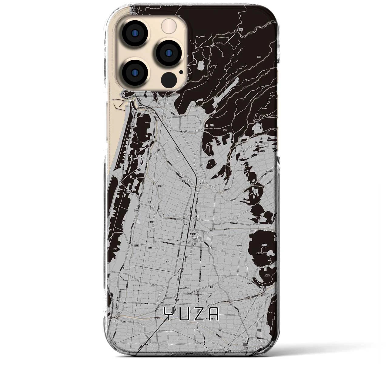 【遊佐(山形県)】地図柄iPhoneケース(クリアタイプ)