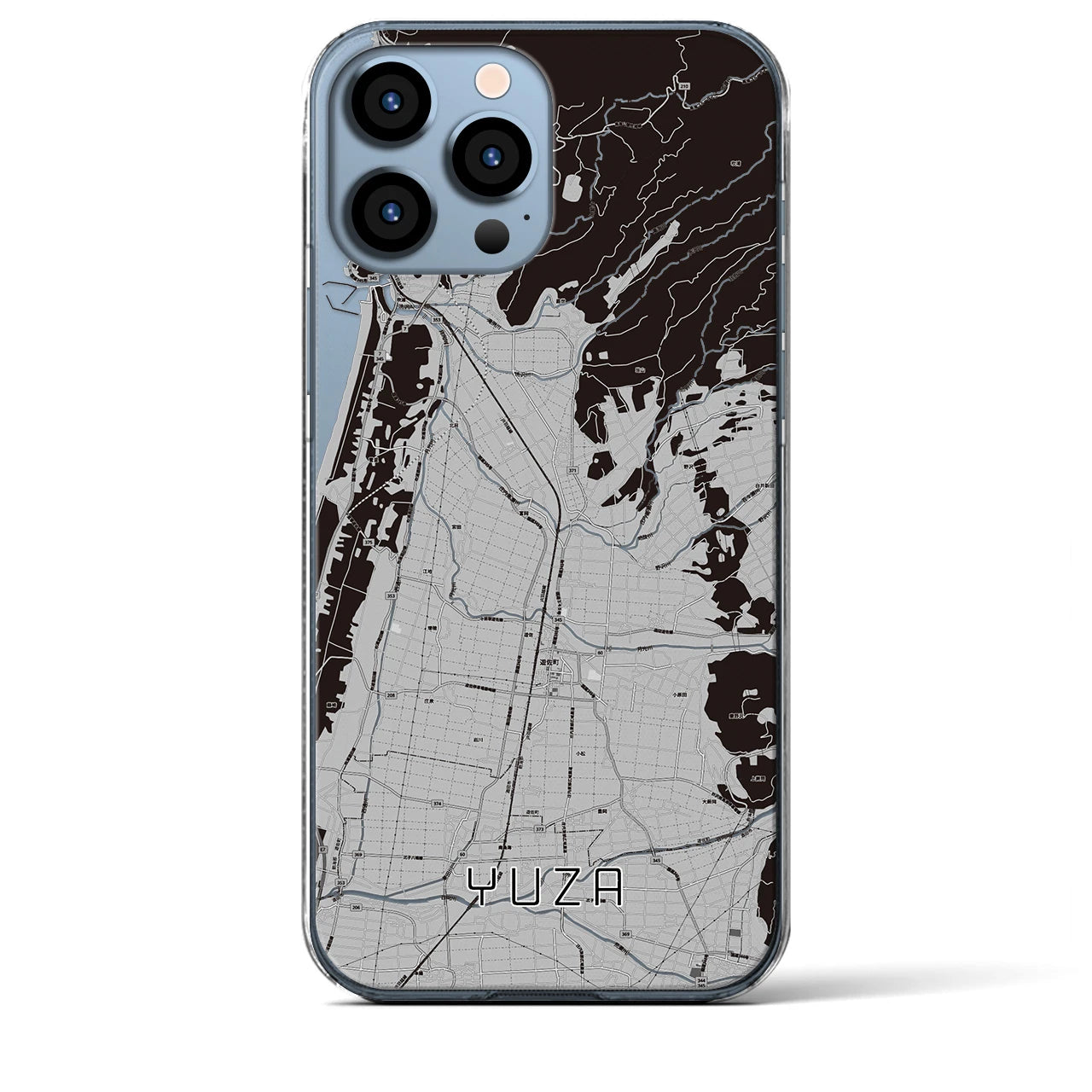 【遊佐(山形県)】地図柄iPhoneケース(クリアタイプ)