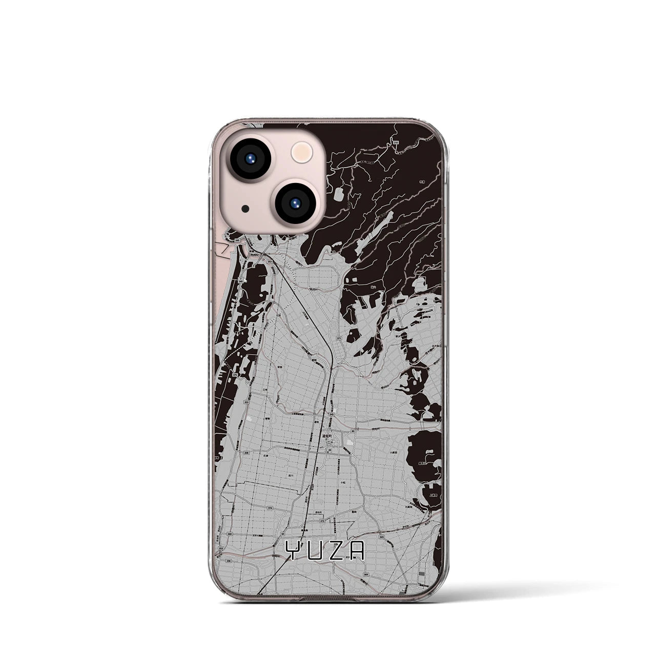 【遊佐(山形県)】地図柄iPhoneケース(クリアタイプ)