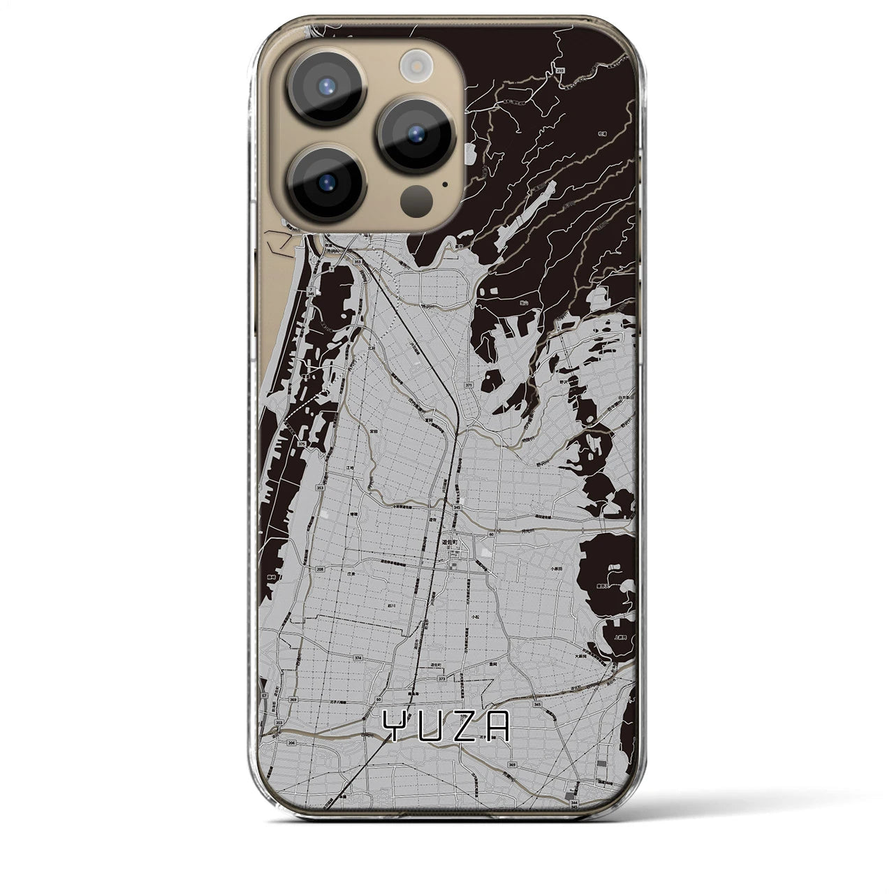 【遊佐(山形県)】地図柄iPhoneケース(クリアタイプ)