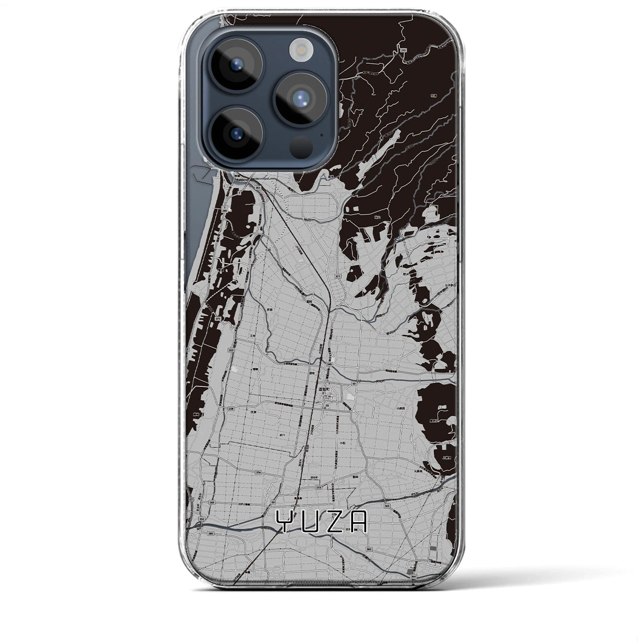 【遊佐(山形県)】地図柄iPhoneケース(クリアタイプ)