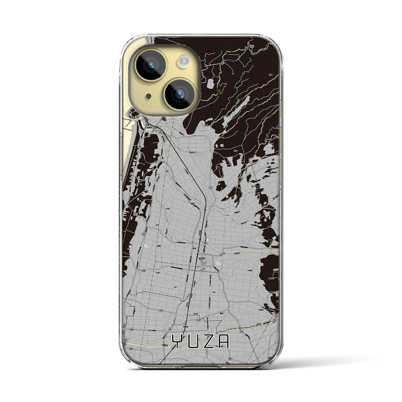 【遊佐(山形県)】地図柄iPhoneケース(クリアタイプ)