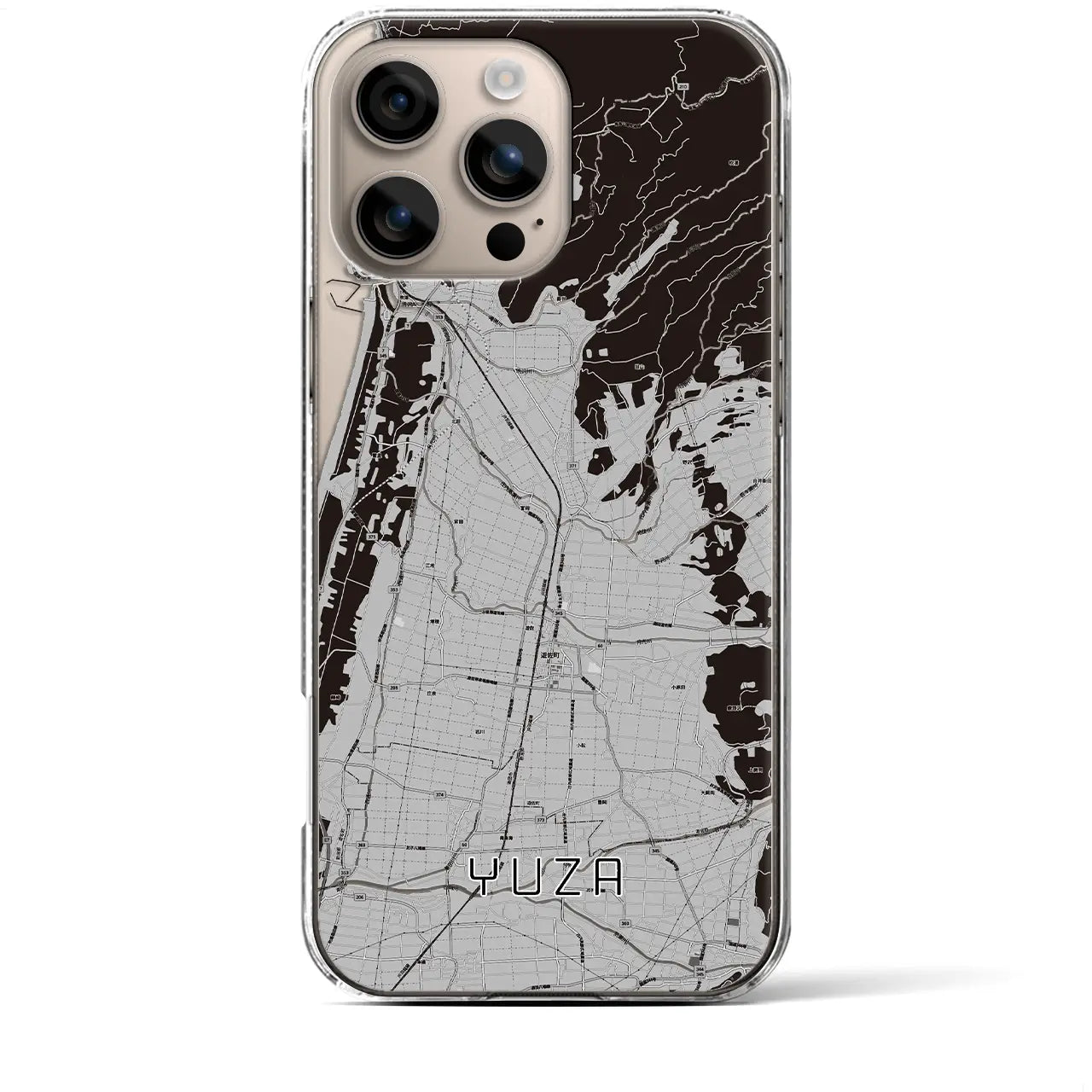 【遊佐(山形県)】地図柄iPhoneケース(クリアタイプ)