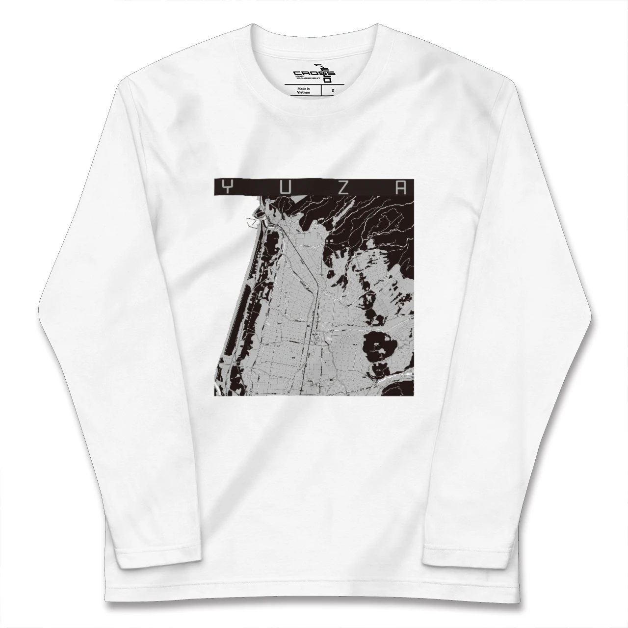 【遊佐(山形県)】地図柄ロングスリーブTシャツ
