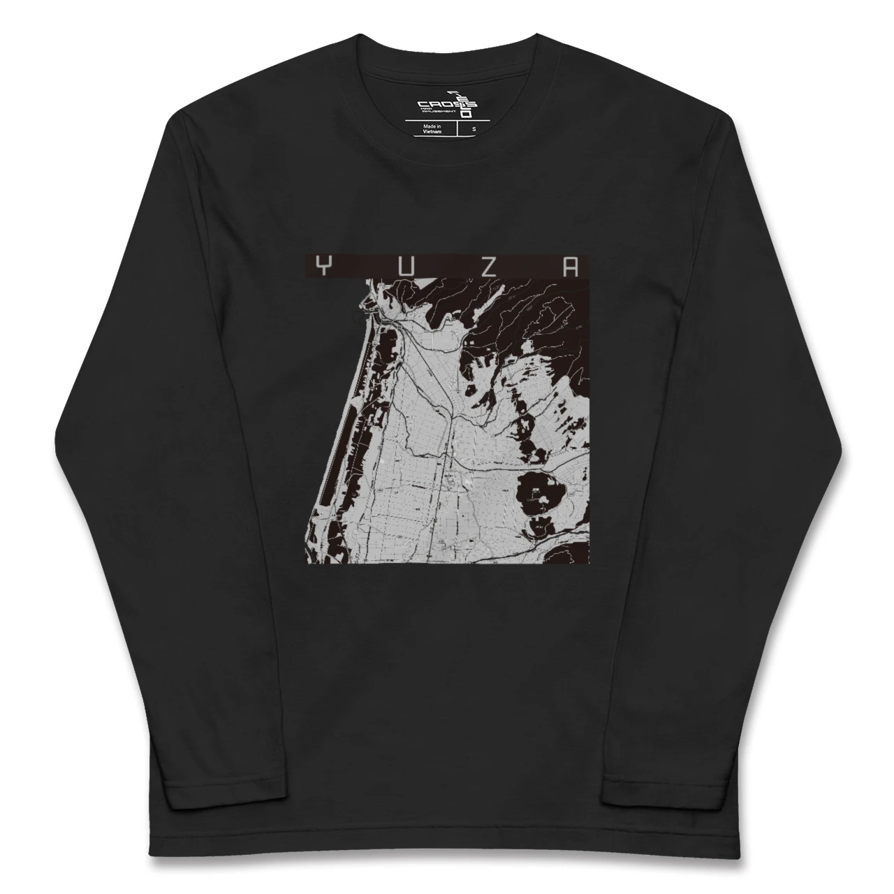 【遊佐(山形県)】地図柄ロングスリーブTシャツ