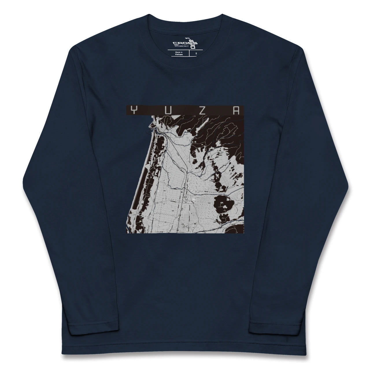 【遊佐(山形県)】地図柄ロングスリーブTシャツ