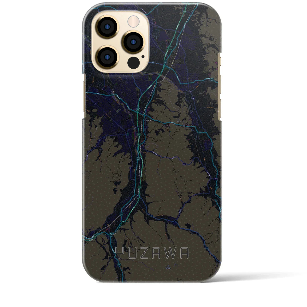 【湯沢(秋田県)】地図柄iPhoneケース(バックカバータイプ)