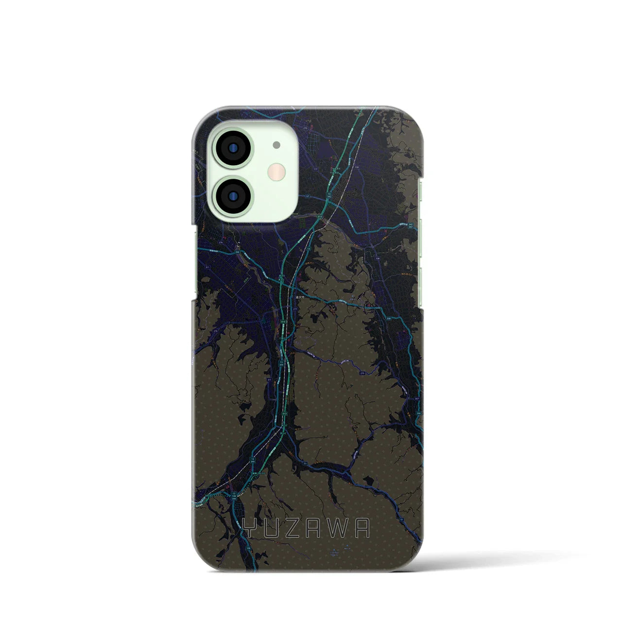 【湯沢(秋田県)】地図柄iPhoneケース(バックカバータイプ)
