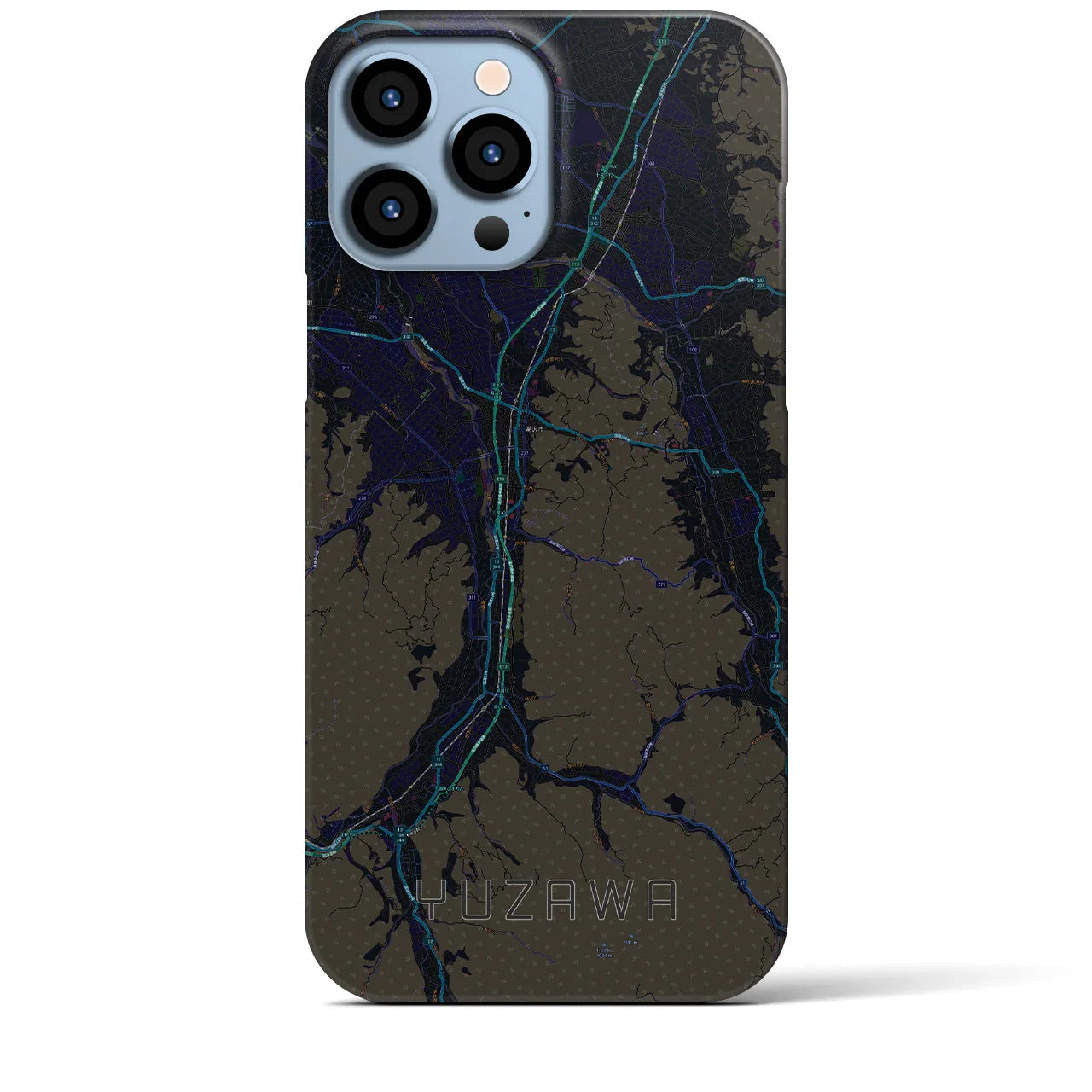 【湯沢(秋田県)】地図柄iPhoneケース(バックカバータイプ)