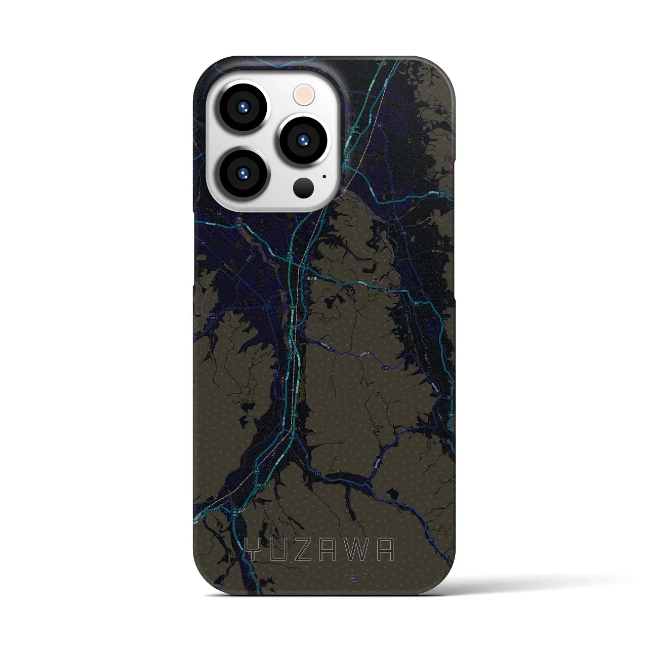 【湯沢(秋田県)】地図柄iPhoneケース(バックカバータイプ)