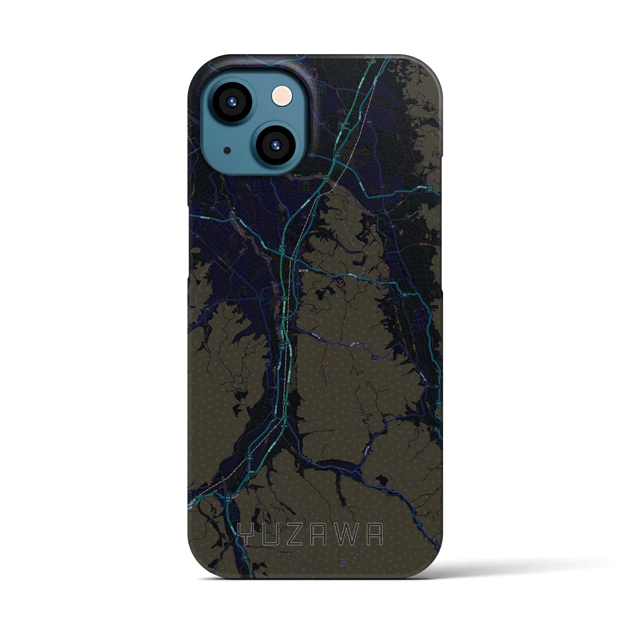 【湯沢(秋田県)】地図柄iPhoneケース(バックカバータイプ)