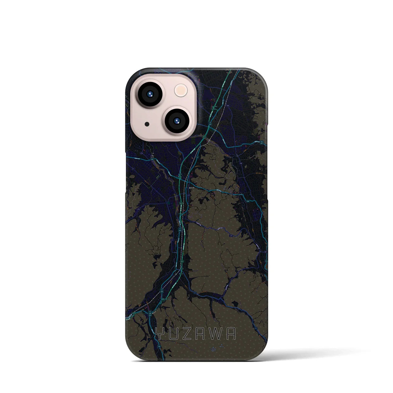 【湯沢(秋田県)】地図柄iPhoneケース(バックカバータイプ)