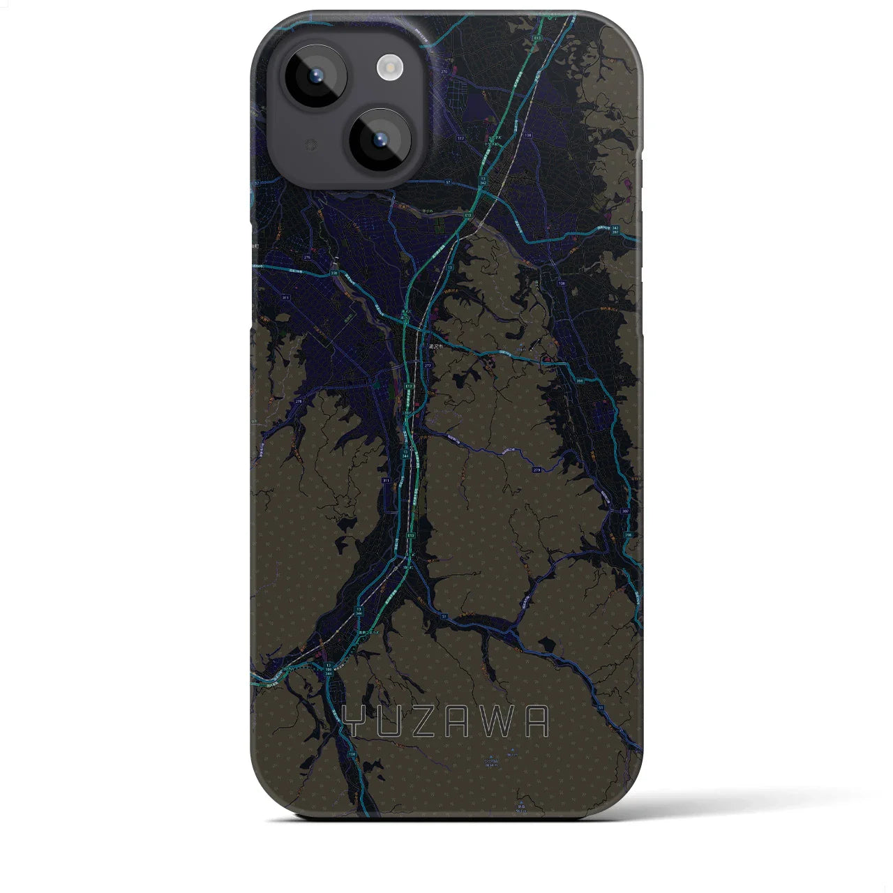 【湯沢(秋田県)】地図柄iPhoneケース(バックカバータイプ)