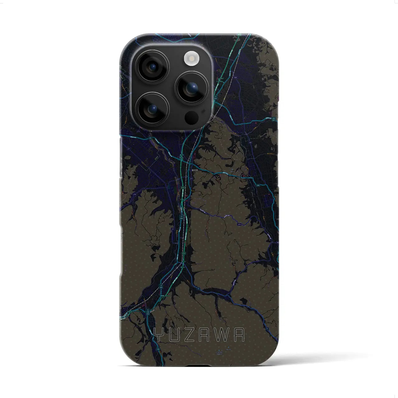 【湯沢(秋田県)】地図柄iPhoneケース(バックカバータイプ)