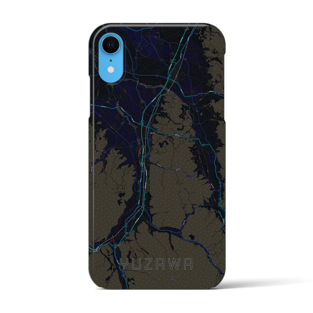 【湯沢(秋田県)】地図柄iPhoneケース(バックカバータイプ)