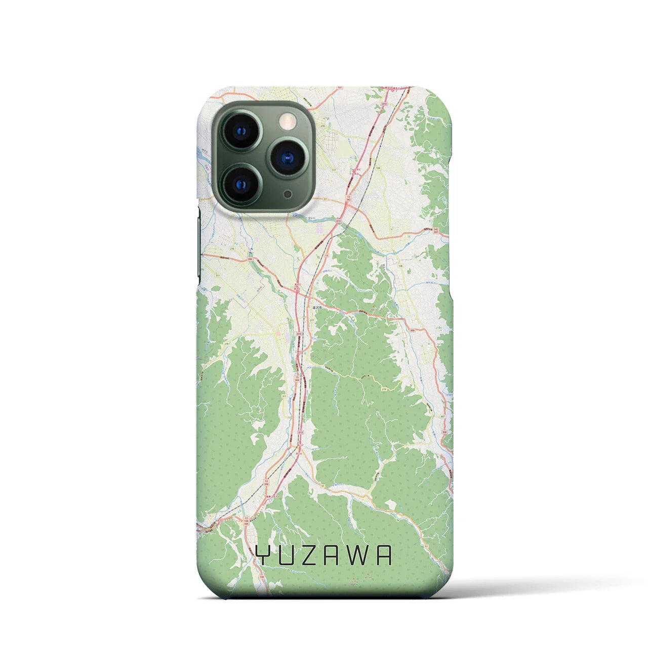 【湯沢(秋田県)】地図柄iPhoneケース(バックカバータイプ)