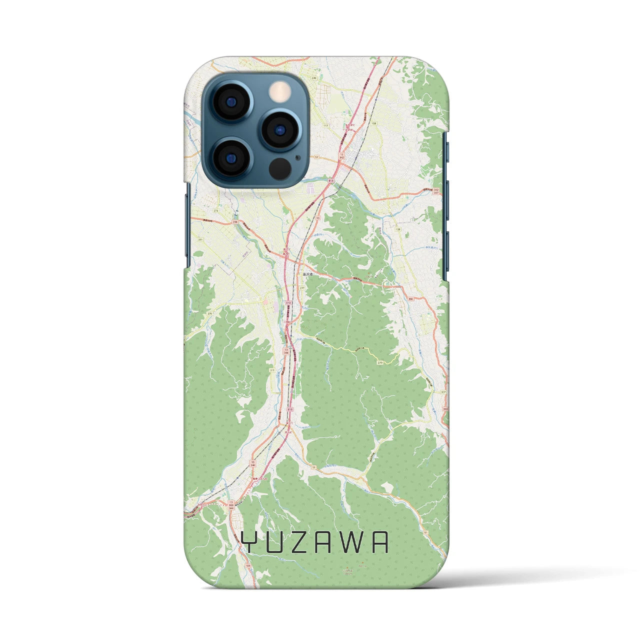 【湯沢(秋田県)】地図柄iPhoneケース(バックカバータイプ)