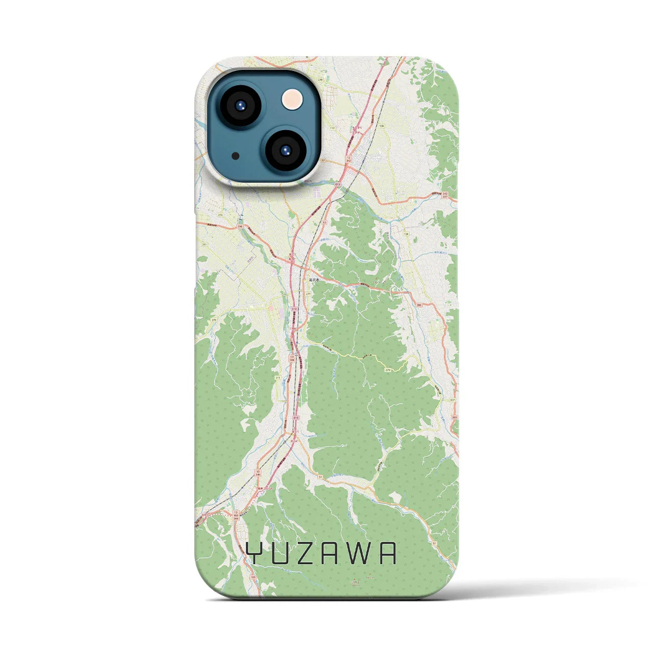 【湯沢(秋田県)】地図柄iPhoneケース(バックカバータイプ)