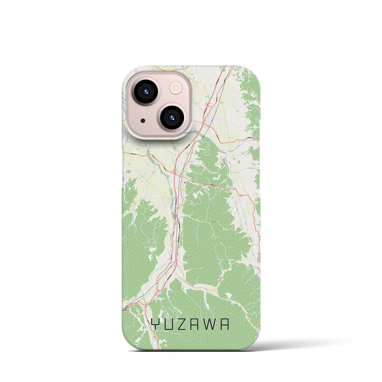 【湯沢(秋田県)】地図柄iPhoneケース(バックカバータイプ)