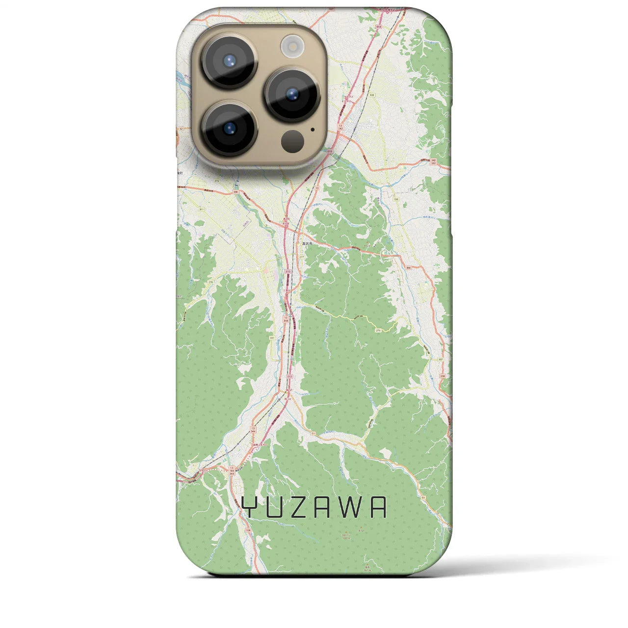【湯沢(秋田県)】地図柄iPhoneケース(バックカバータイプ)