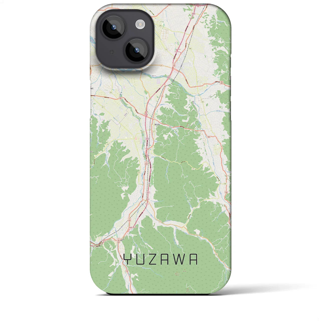 【湯沢(秋田県)】地図柄iPhoneケース(バックカバータイプ)