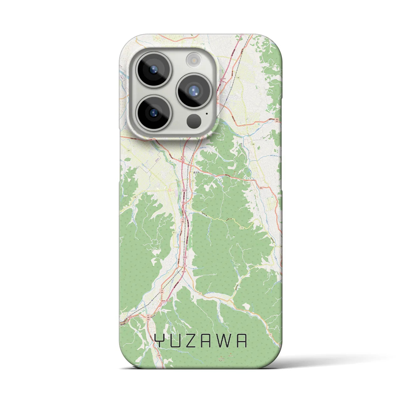 【湯沢(秋田県)】地図柄iPhoneケース(バックカバータイプ)