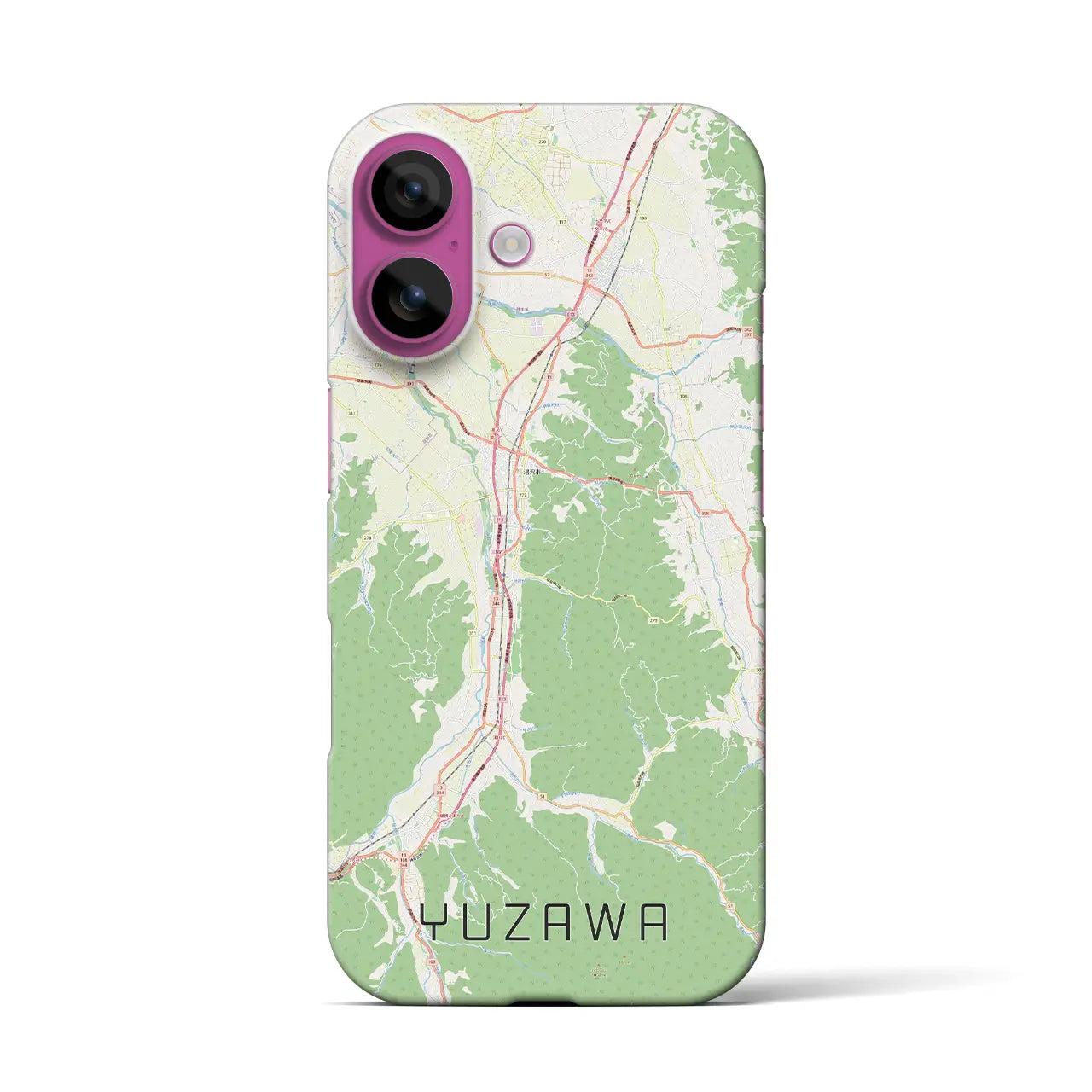 【湯沢(秋田県)】地図柄iPhoneケース(バックカバータイプ)