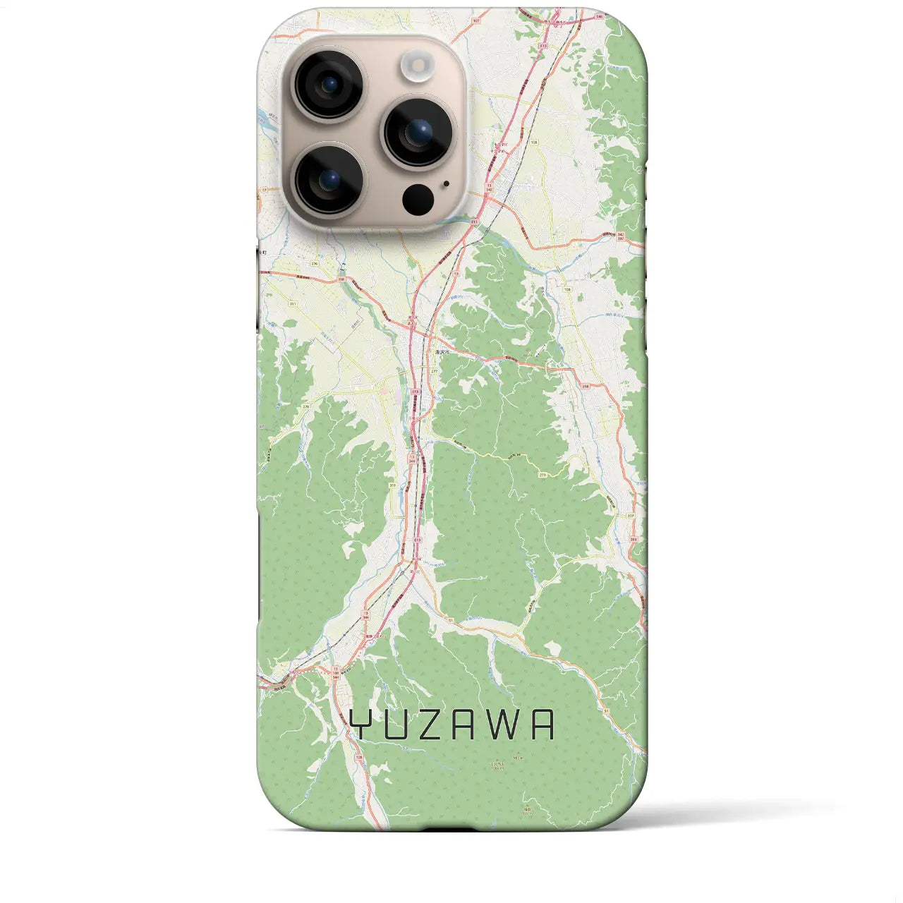 【湯沢(秋田県)】地図柄iPhoneケース(バックカバータイプ)