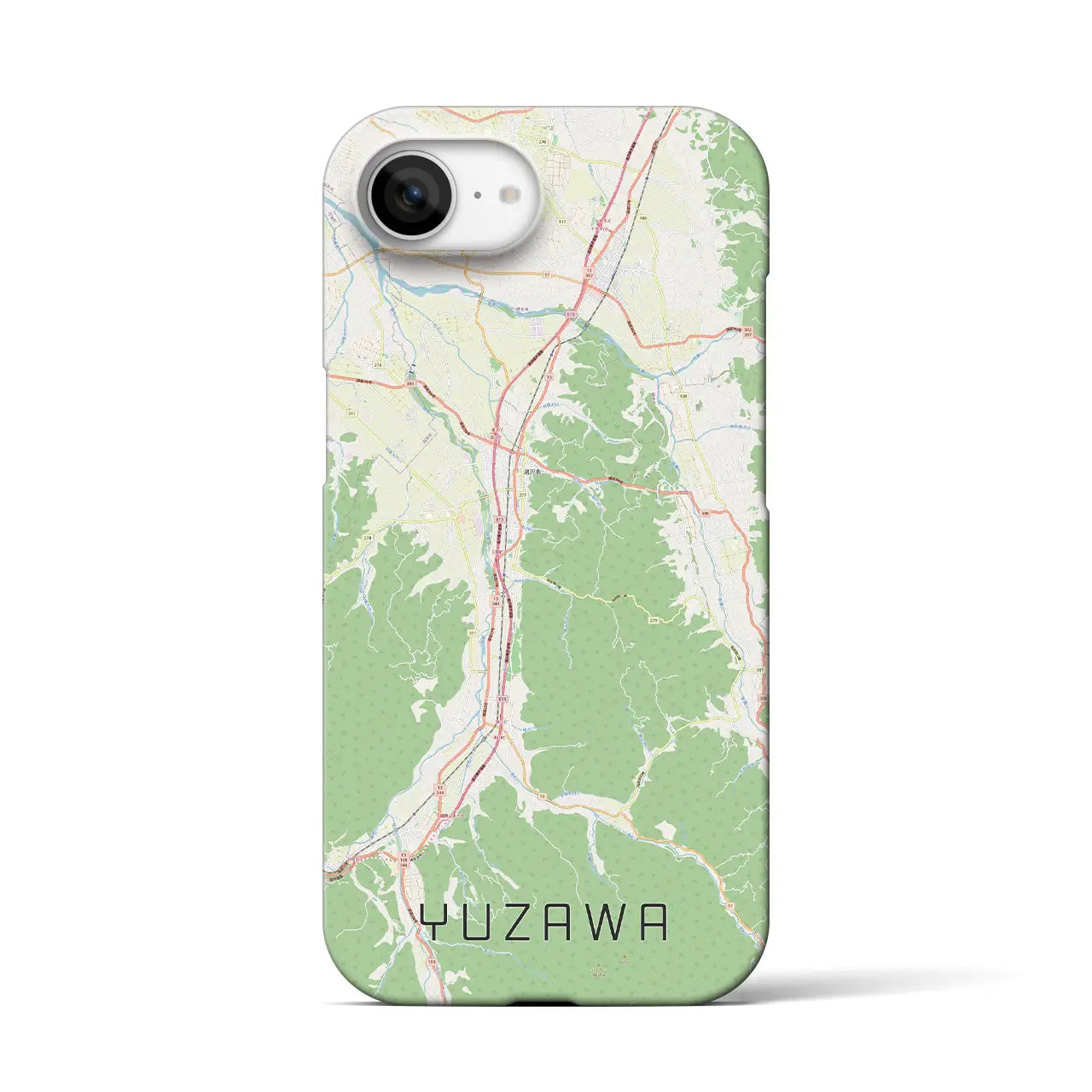 【湯沢(秋田県)】地図柄iPhoneケース(バックカバータイプ)