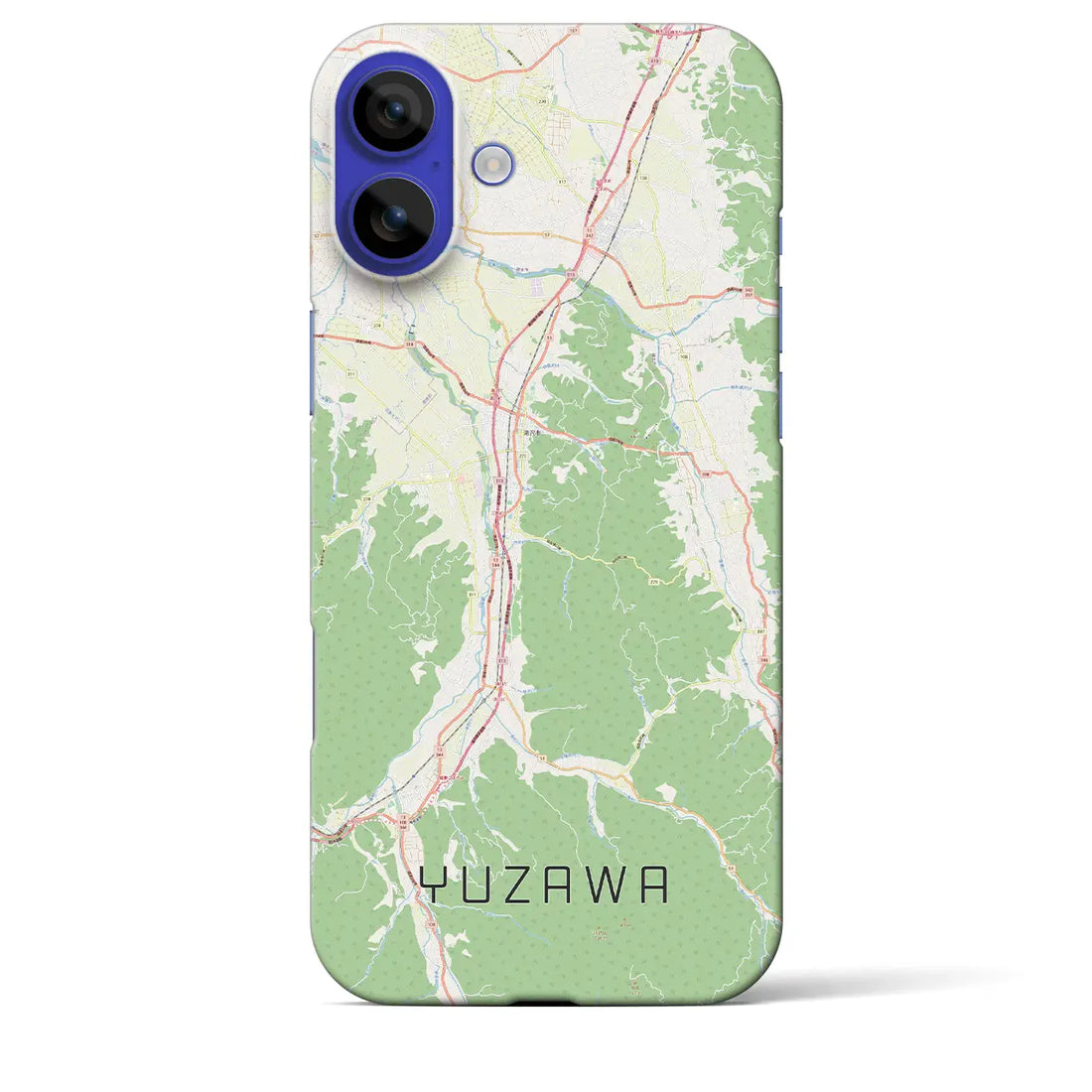 【湯沢(秋田県)】地図柄iPhoneケース(バックカバータイプ)ナチュラル・iPhone 16 Pro Max 用