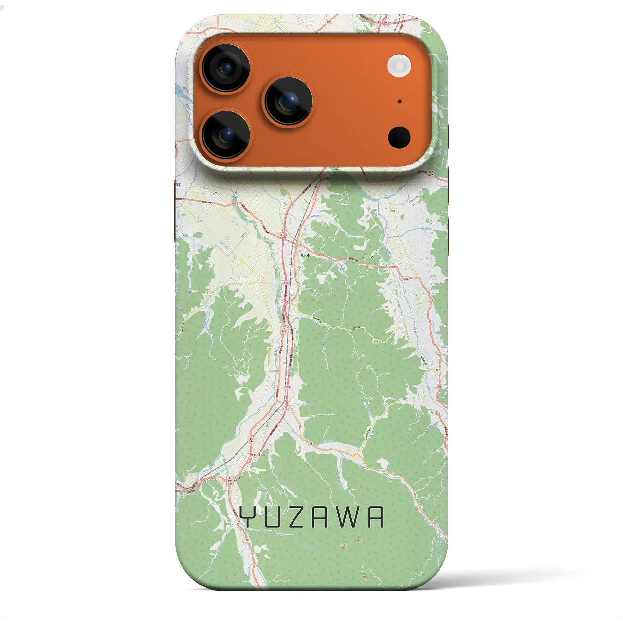 【湯沢(秋田県)】地図柄iPhoneケース(バックカバータイプ)