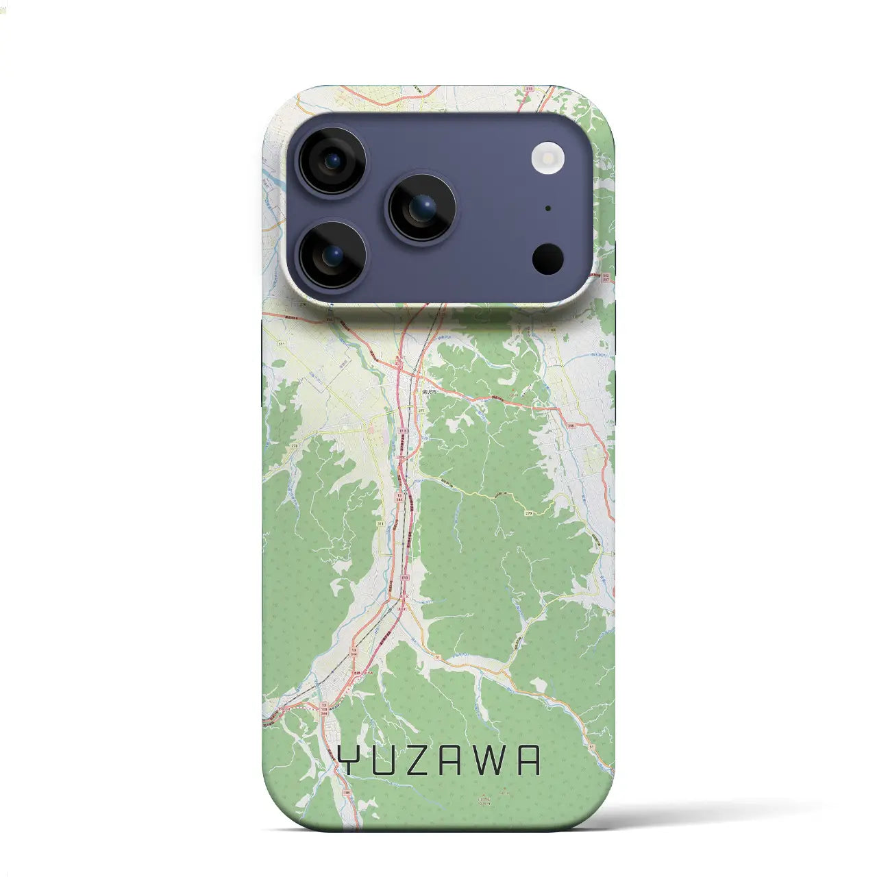 【湯沢(秋田県)】地図柄iPhoneケース(バックカバータイプ)