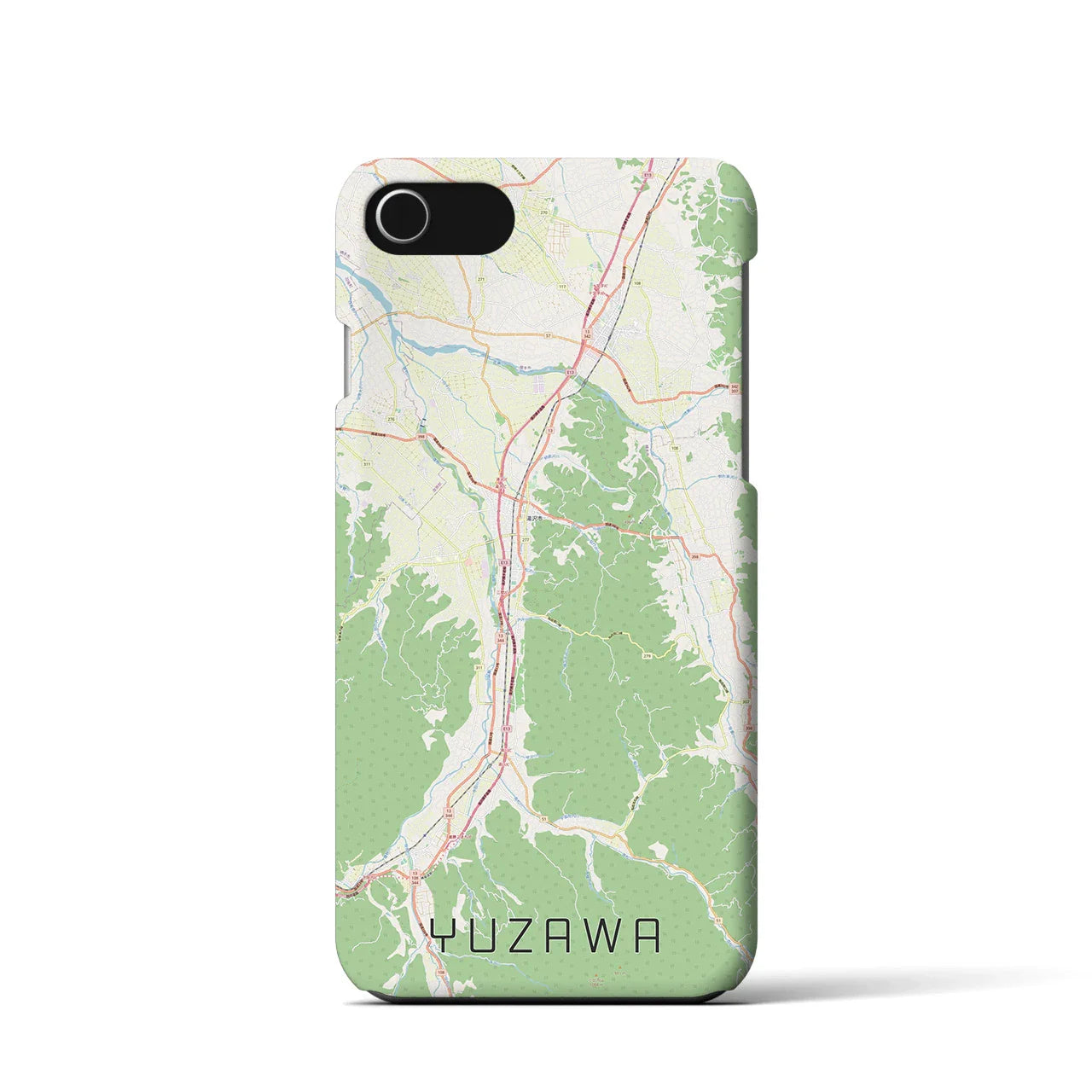 【湯沢(秋田県)】地図柄iPhoneケース(バックカバータイプ)