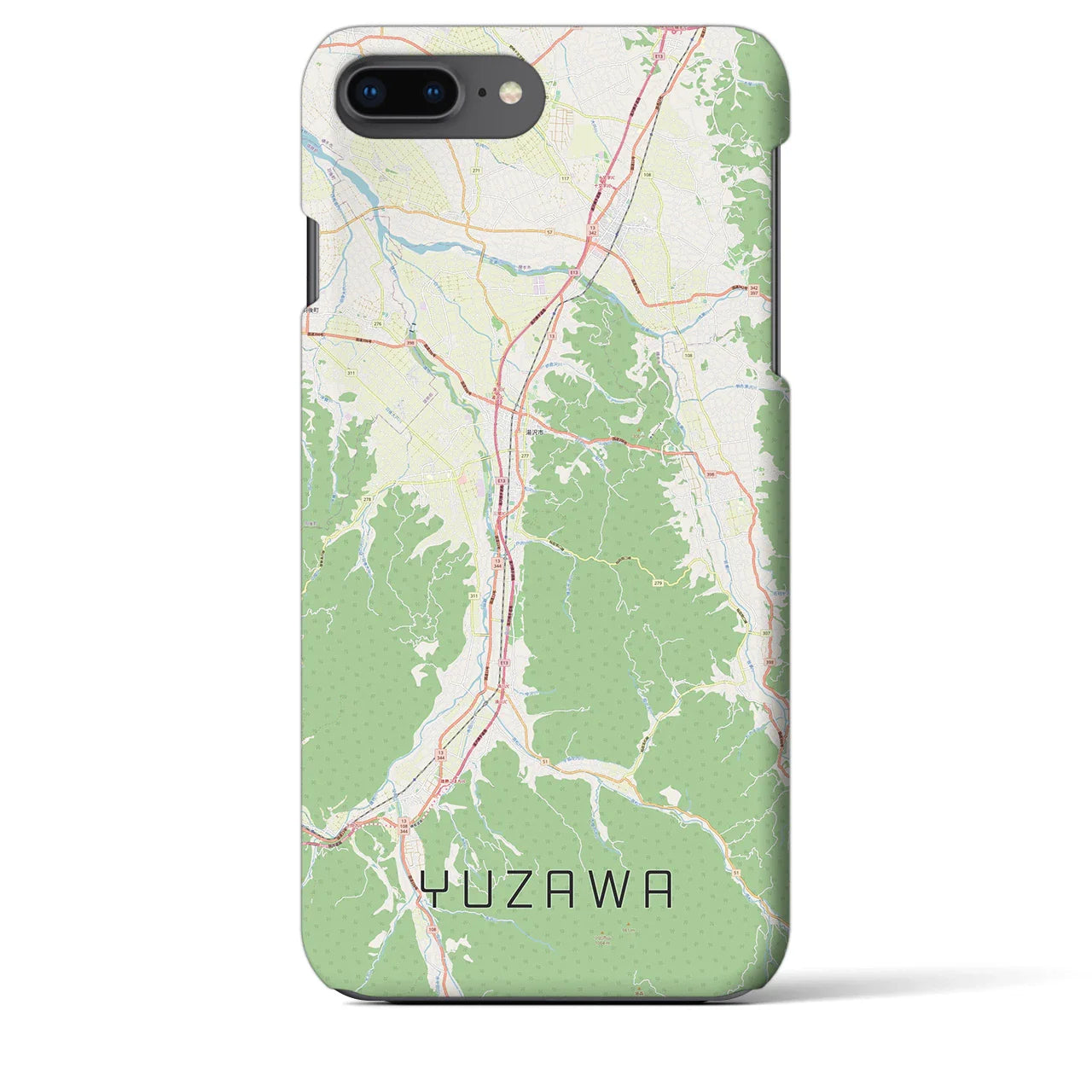 【湯沢(秋田県)】地図柄iPhoneケース(バックカバータイプ)